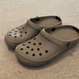 Crocs Mammoth Evo Clog Shoes M 5 W 7 Unisex Slippers Slip On Tan NO LINER